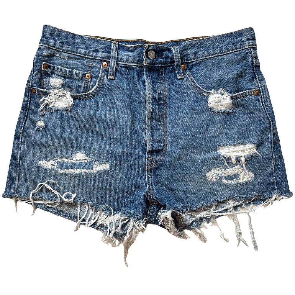 Levis 501 Distressed Shorts Size: 30